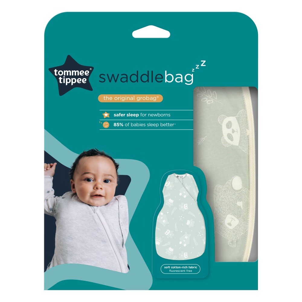 Tommee Tippee Grobag Swaddle 1 Tog Woodland 36 Months Swaddles
