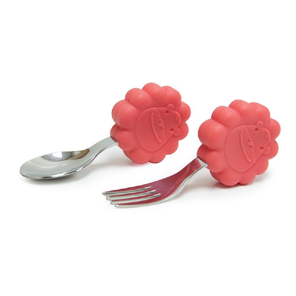 Marcus & Marcus Palm Grasp Cutlery Red Cutlery Baby Bunting NZ