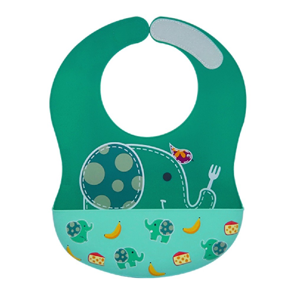 Marcus & Marcus Wide Silicone Bib - Green | Baby Bunting AU