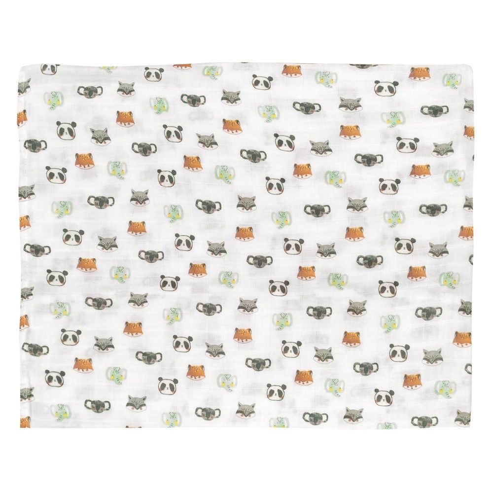 4Baby Muslin Wrap Animal Faces 1 Pack | Wraps | Baby Bunting AU