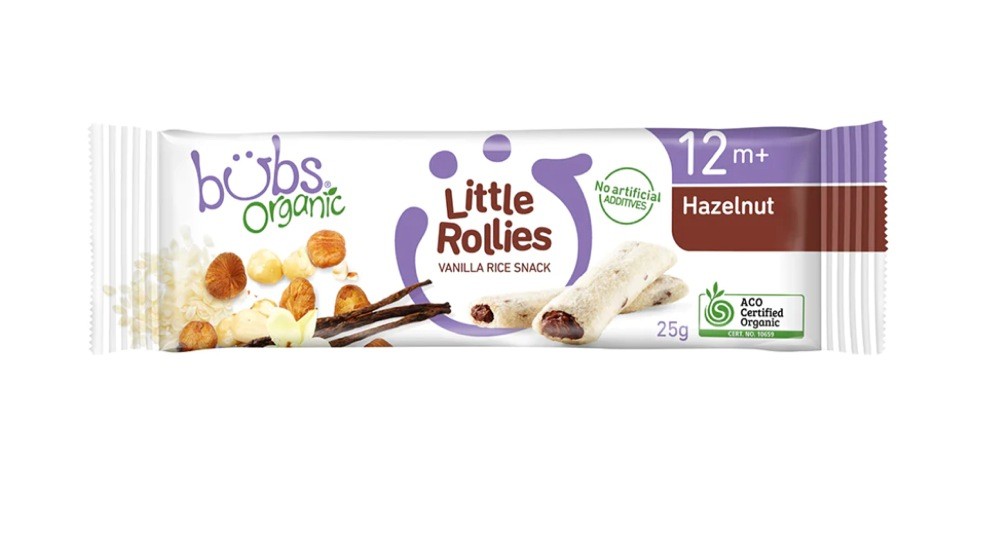 Bubs Food & Formula Rollies Hazelnut 25 Grams Baby Bunting AU