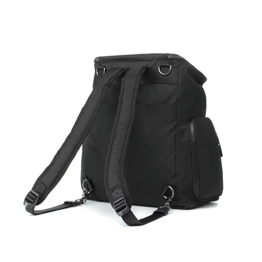 Storksak Alyssa Nappy Bag - Black & Gunmetal | Nappy Bags | Baby Bunting AU