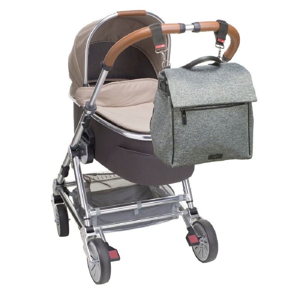 Storksak St James Nappy Bag Scuba Grey Marl Nappy Bags Baby