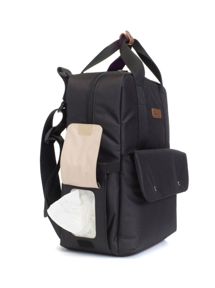 Babymel Georgi Eco Convertible Backpack - Black | Nappy Bags | Baby ...