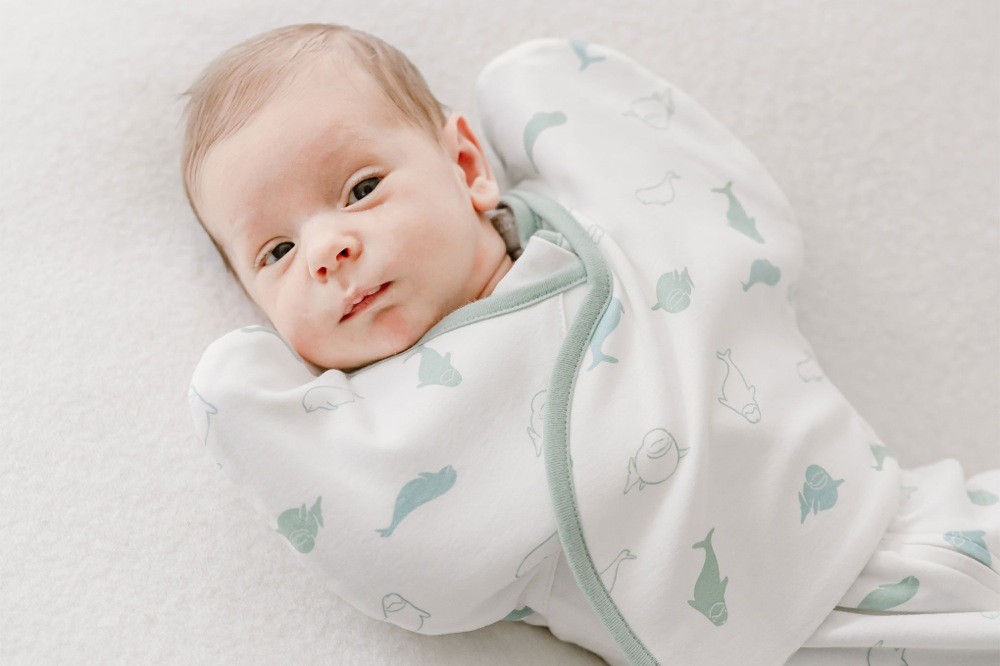 Nest Organic Startle Stop Sleeping Bag Set 0.5Tog Baby Beluga 03