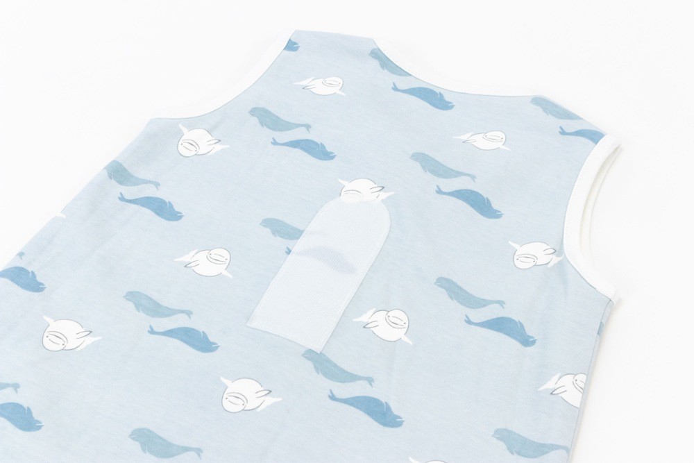 Nest Organic Swaddle Sleeping Bag 1.0 Tog Beluga Boogie 06 Months