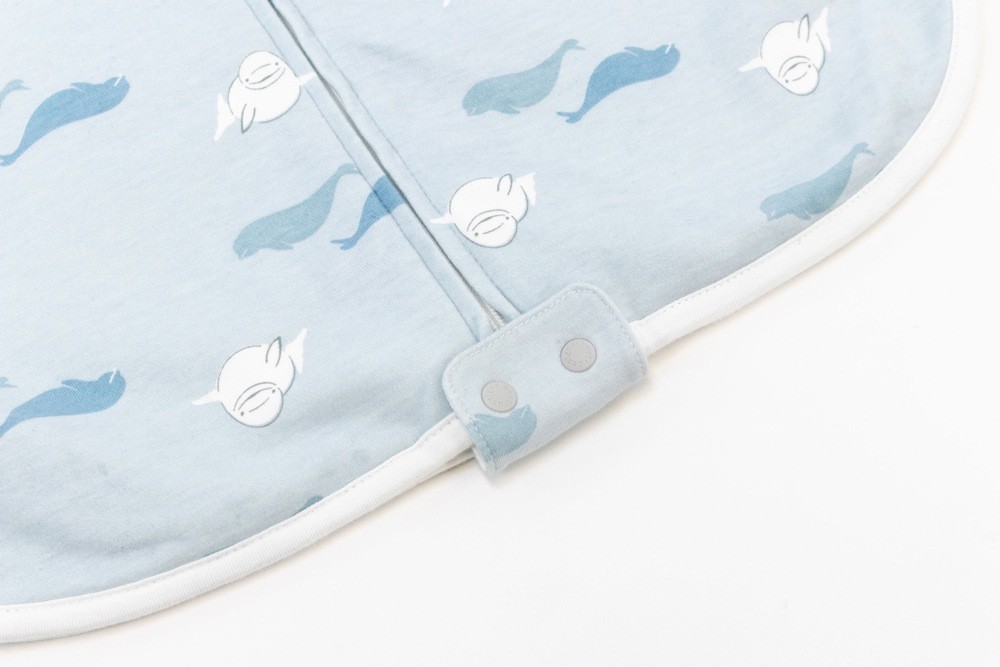 Nest Organic Swaddle Sleeping Bag 1.0 Tog Beluga Boogie 06 Months