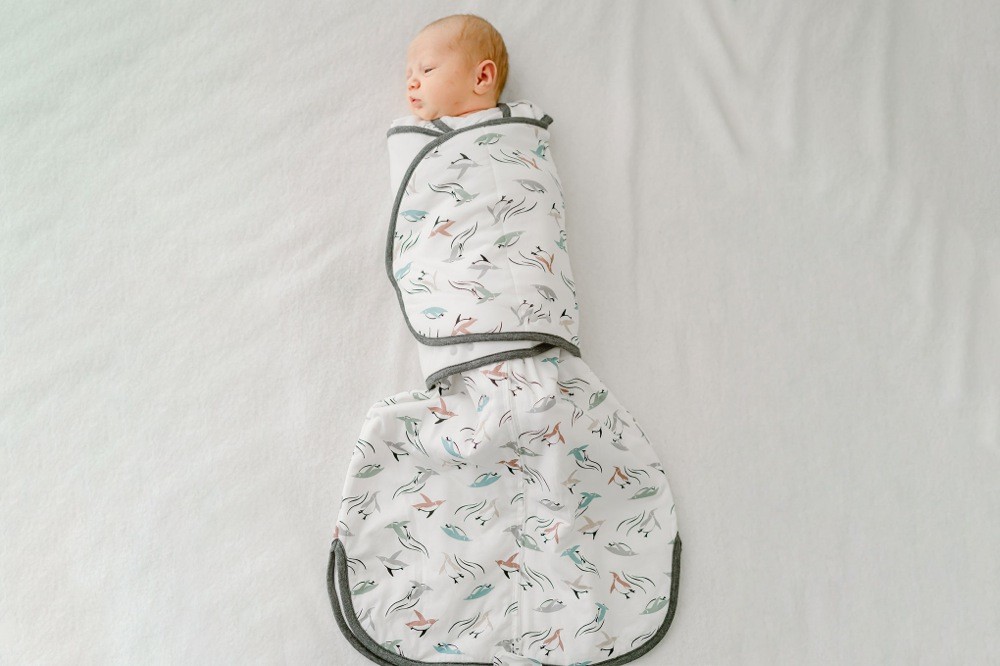Nest Bamboo Cotton Swaddle Sleeping Bag 2.5 Tog Rainbow Swim 06 Months