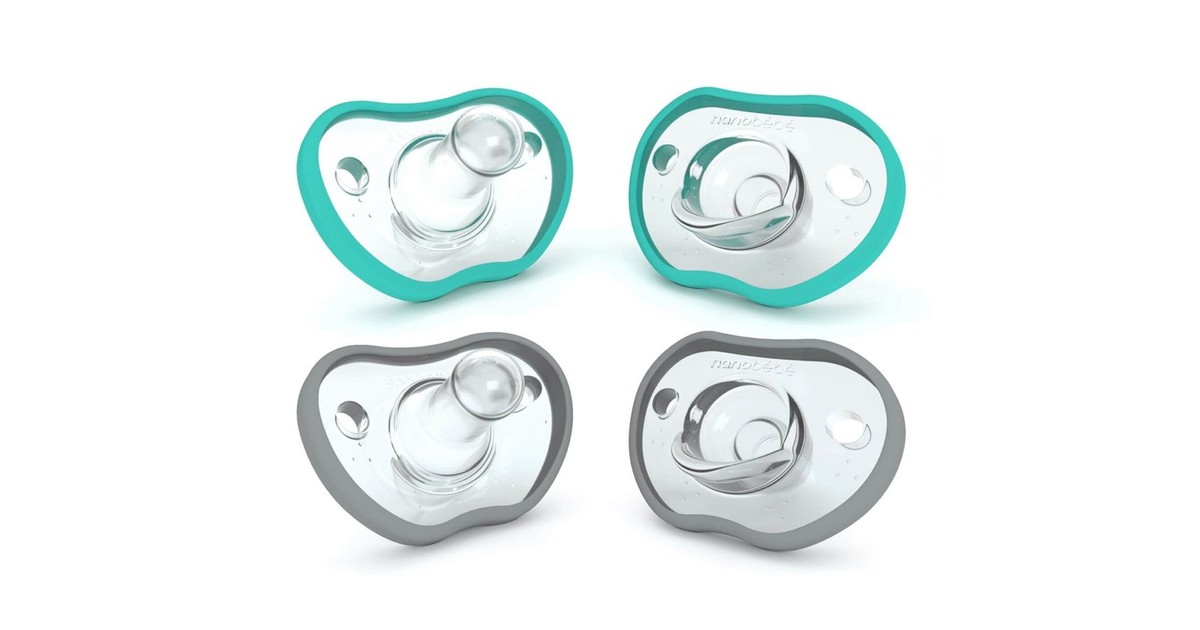 Nanobebe Flexy Pacifier 0-3M 4Pk Grey Teal Baby Bunting AU