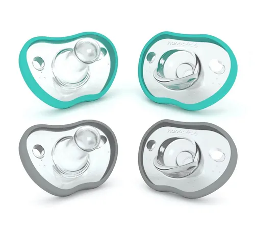 Nanobebe Flexy Pacifier 0-3M 4Pk Grey Teal Baby Bunting NZ