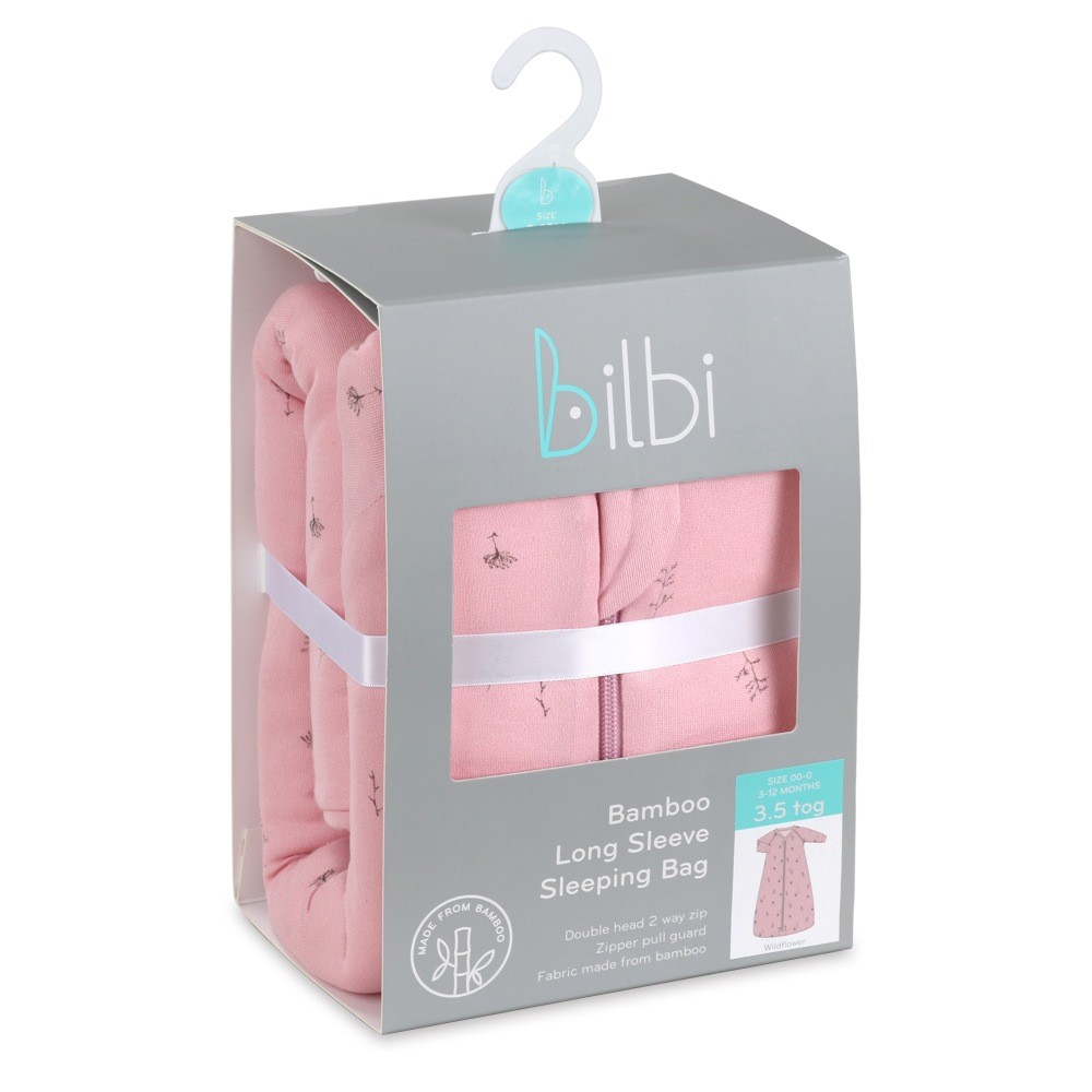 Bilbi Sleeping Bag Bamboo 3.5 Tog Ditsy Flowers 1224 Months Baby