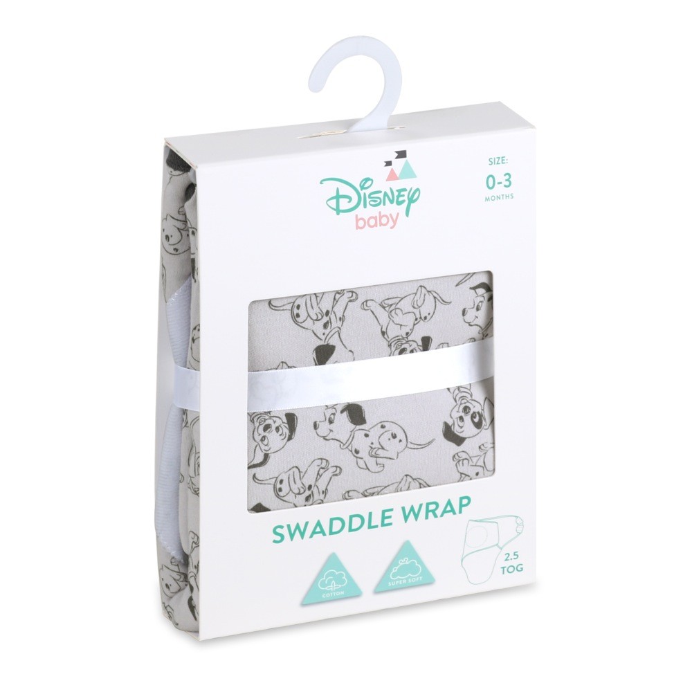 Disney Swaddle 2.5 Tog 101 Dalmatians 03 Months Swaddles Baby Bunting AU