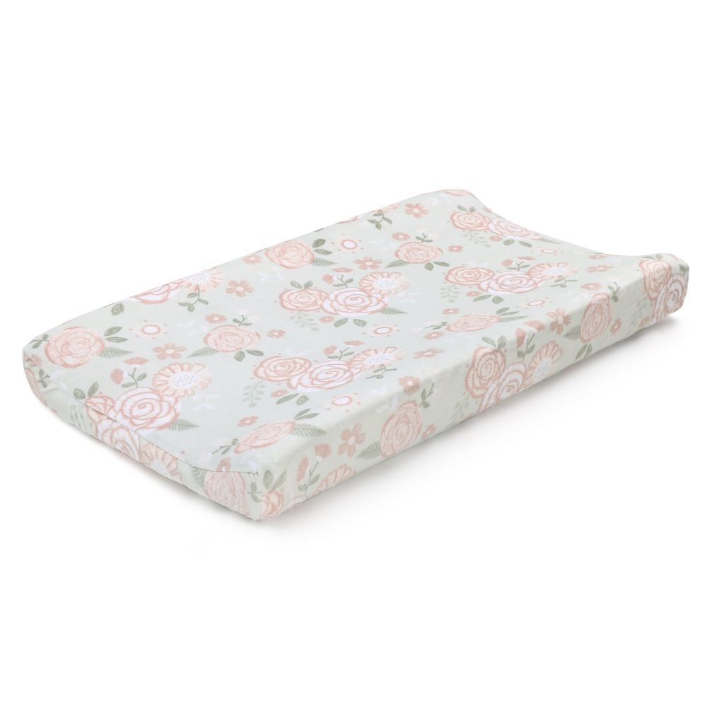 Vintage floral changing pad hot sale cover