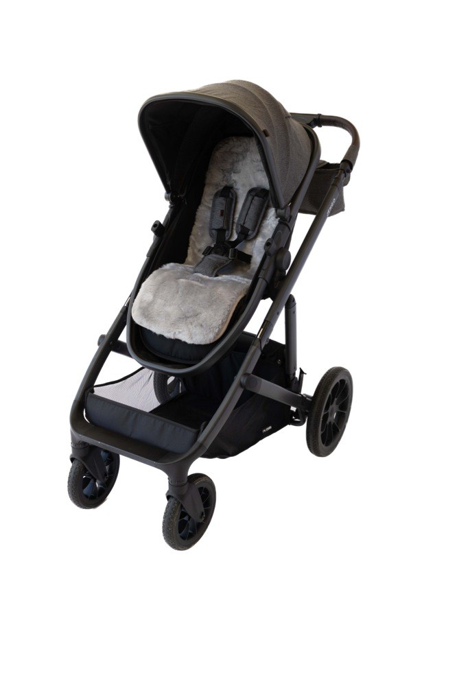 Jengo Sheepskin Pram Liner Short Wool Grey