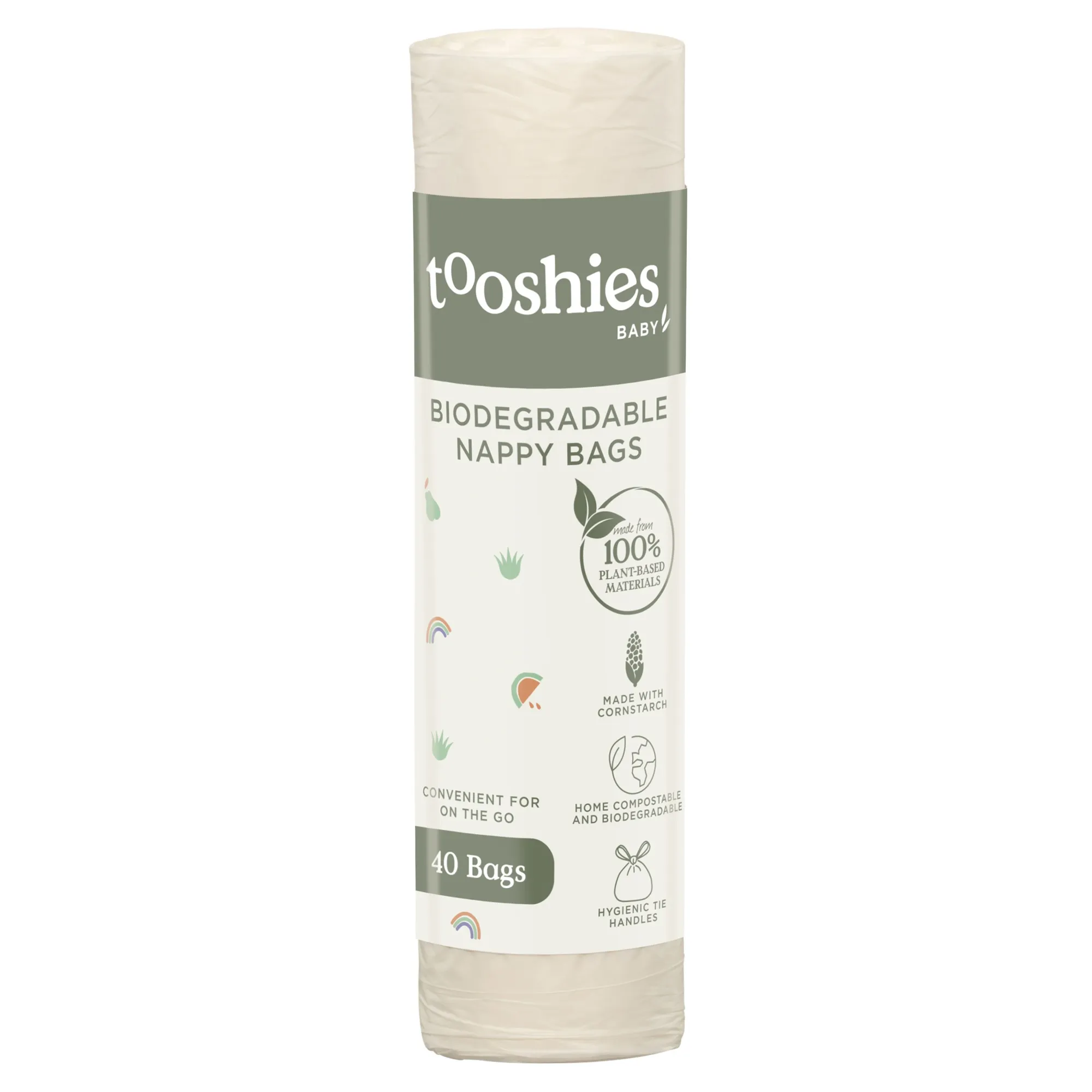 Tooshies Biodegradable Nappy Bags 40 Pack