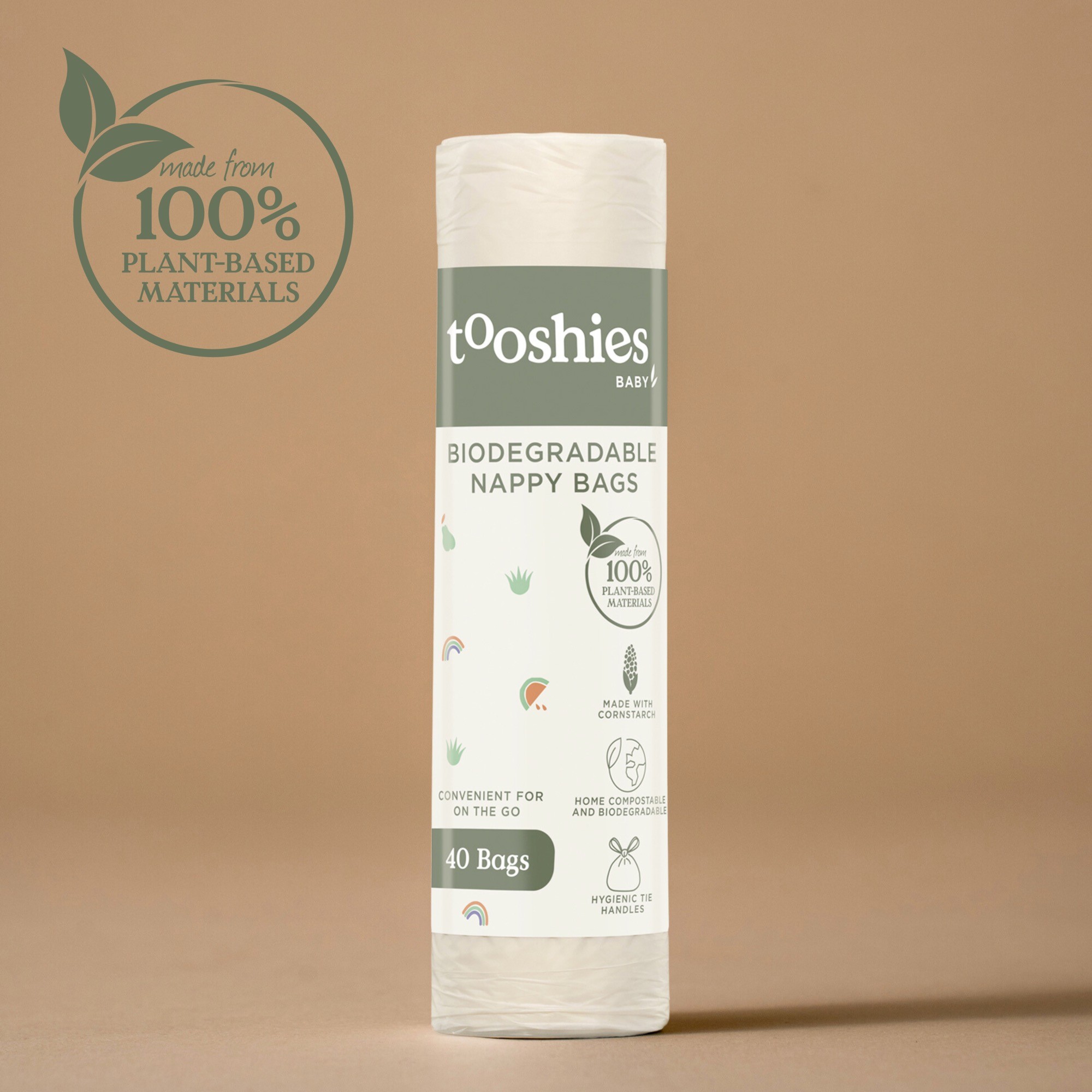 Tooshies Biodegradable Nappy Bags 40 Pack Nappy Bins Baby Bunting AU