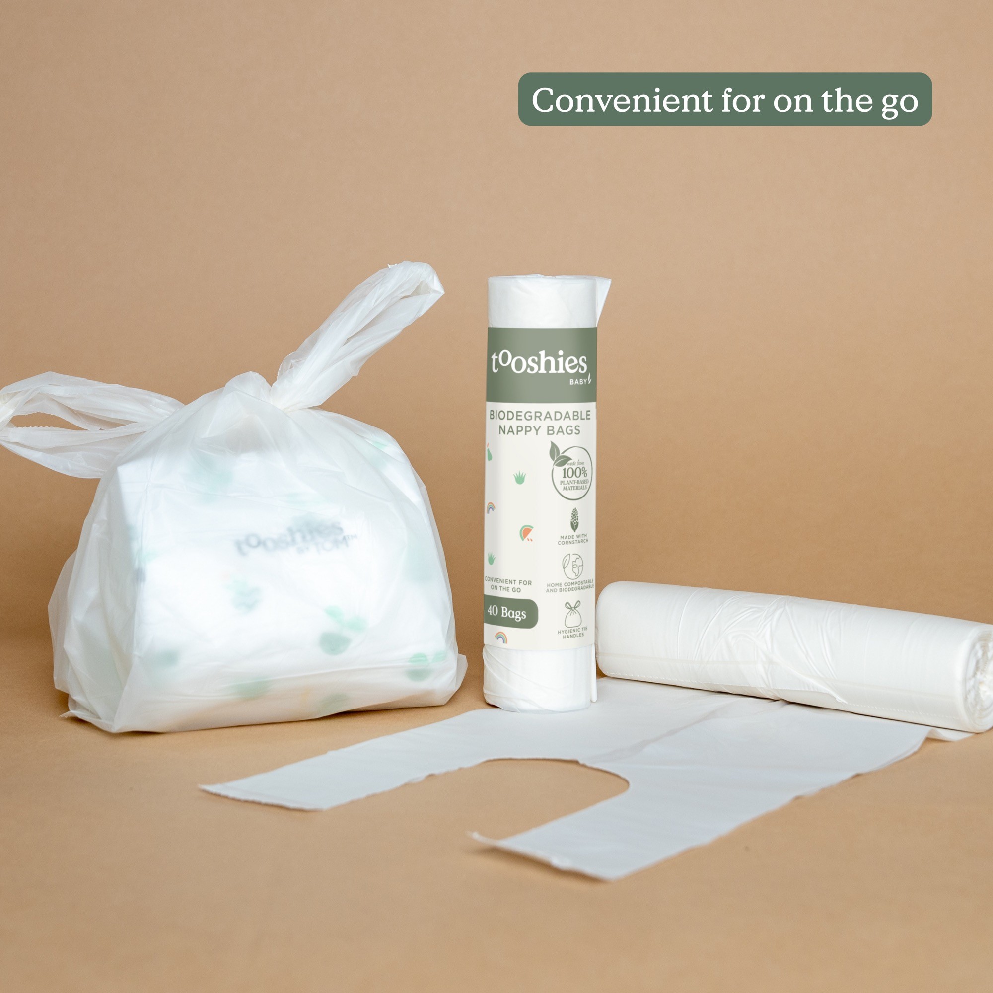 Tooshies Biodegradable Nappy Bags 40 Pack Baby Bunting AU