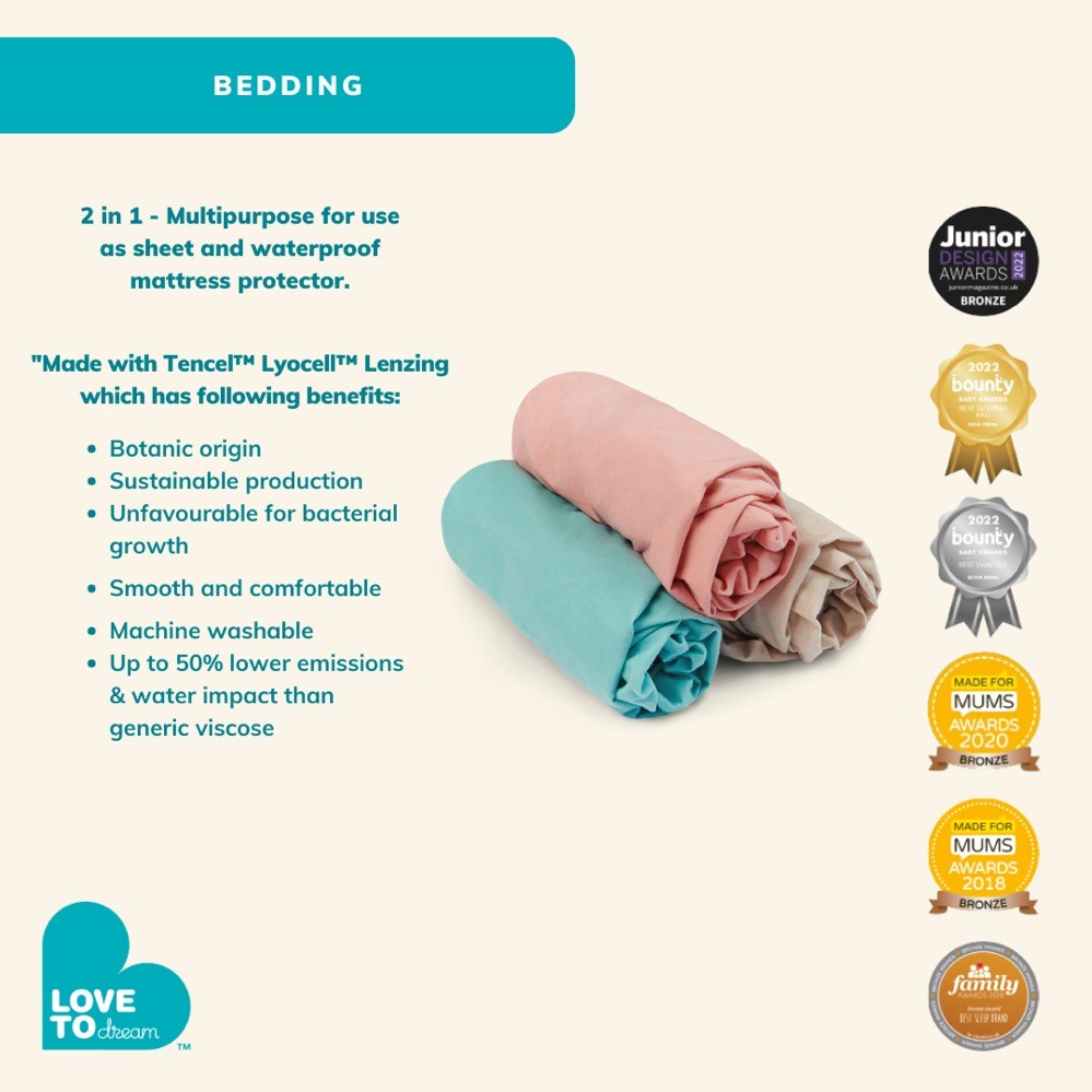 Love To Dream Tencel Sheets Protectors Rose Baby Bunting AU