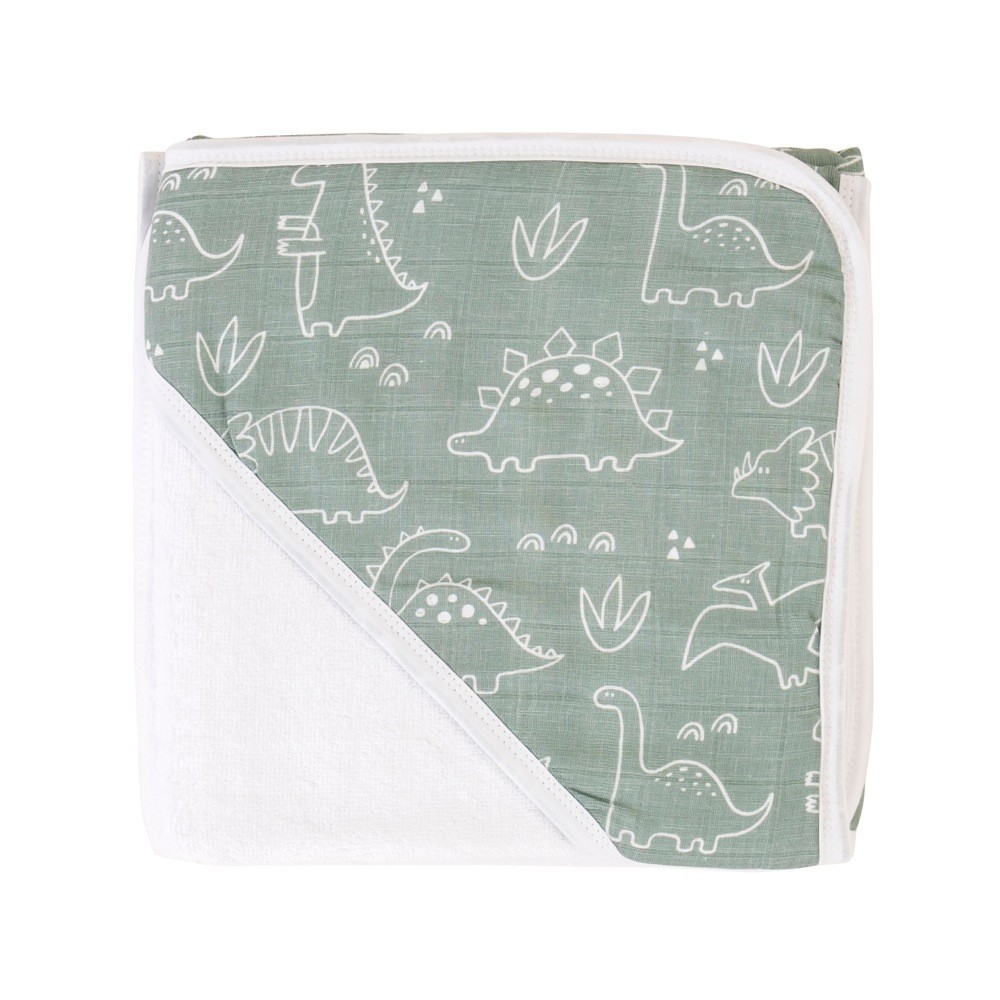 All4Ella Hooded Towel Dino | Hooded Towels | Baby Bunting AU