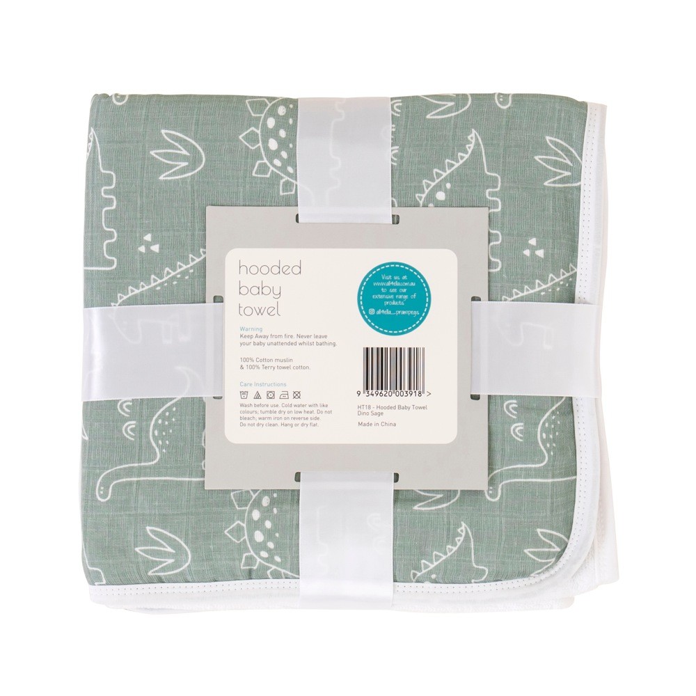 All4Ella Hooded Towel Dino Hooded Towels Baby Bunting AU