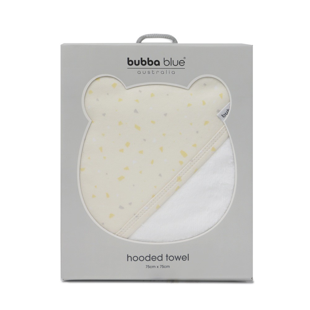 Bubba Blue Essentials Hooded Towel Terrazzo Wheat Baby Bunting AU
