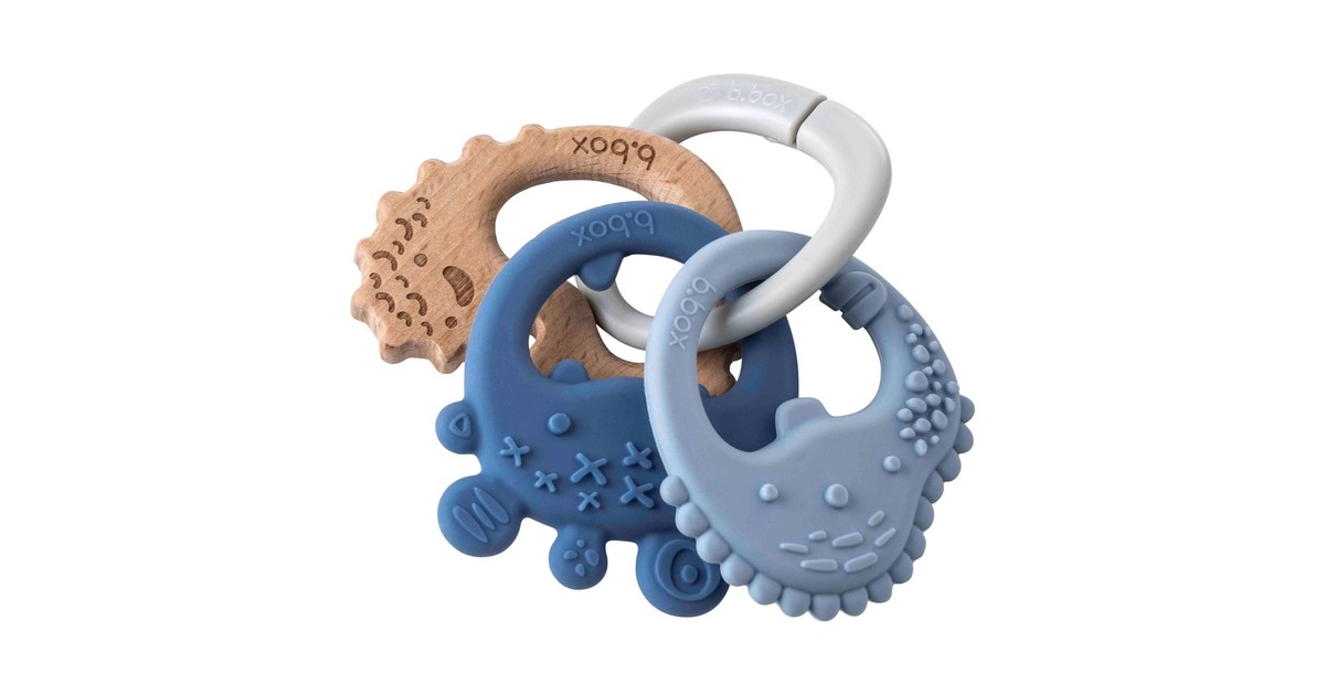 B.Box Trio Teether Lullaby Blue | Baby Bunting AU