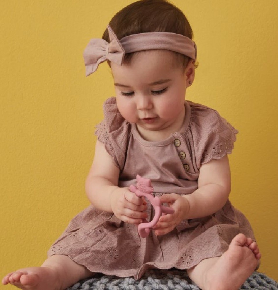 B.Box Wrist Teether Blush Teethers Baby Bunting AU