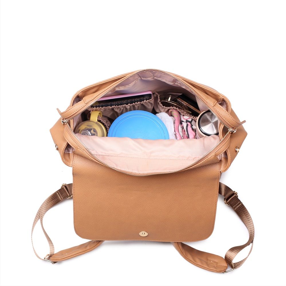 Jengo Haki Backpack Tan | Nappy Bags | Baby Bunting AU