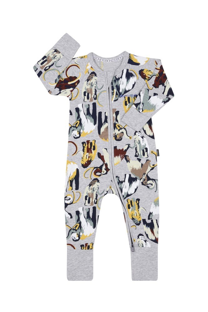 Bonds Zip Wondersuit Woolly Mammoth Grey | All Babywear | Baby Bunting AU