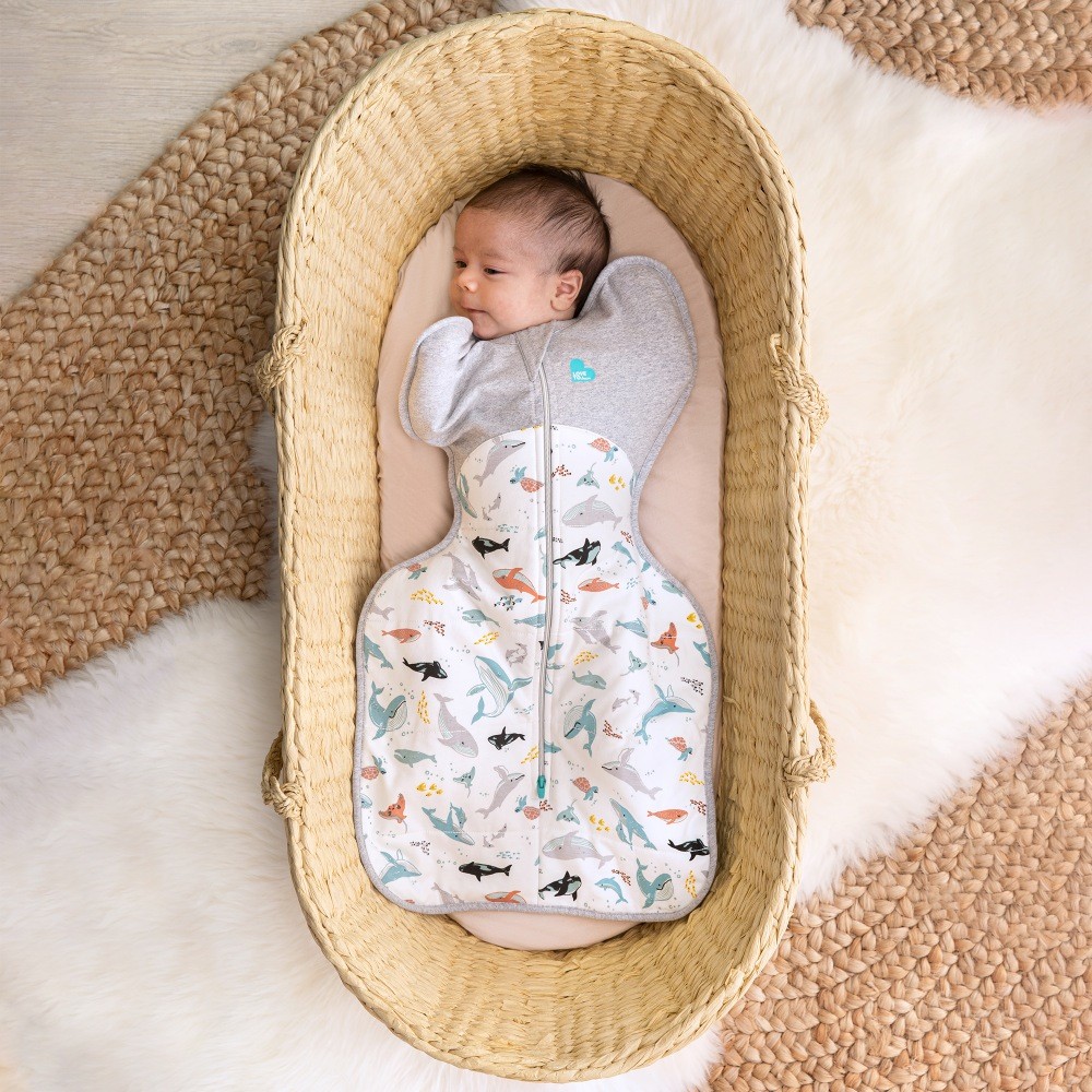 Love to Dream Swaddle Up Designer 2.5 Tog Whales Newborn Swaddles