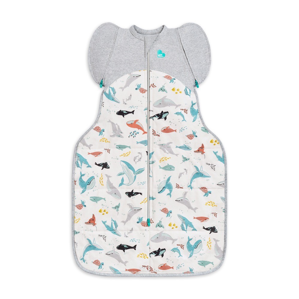 Love to Dream Swaddle Up Designer Trans Bag 2.5 Tog Whales Large