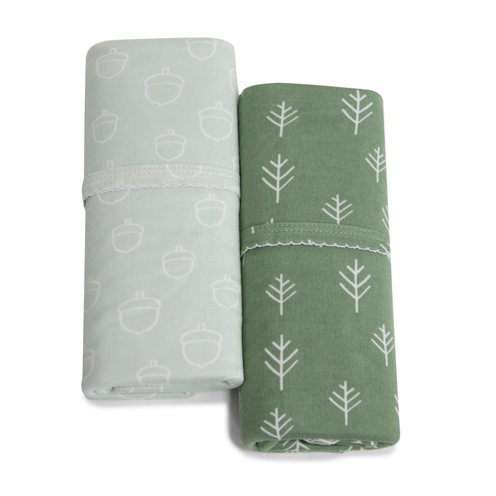 Bubba Nordic 2 Pack Jersey Wrap Avocado/Forest Baby Bunting AU