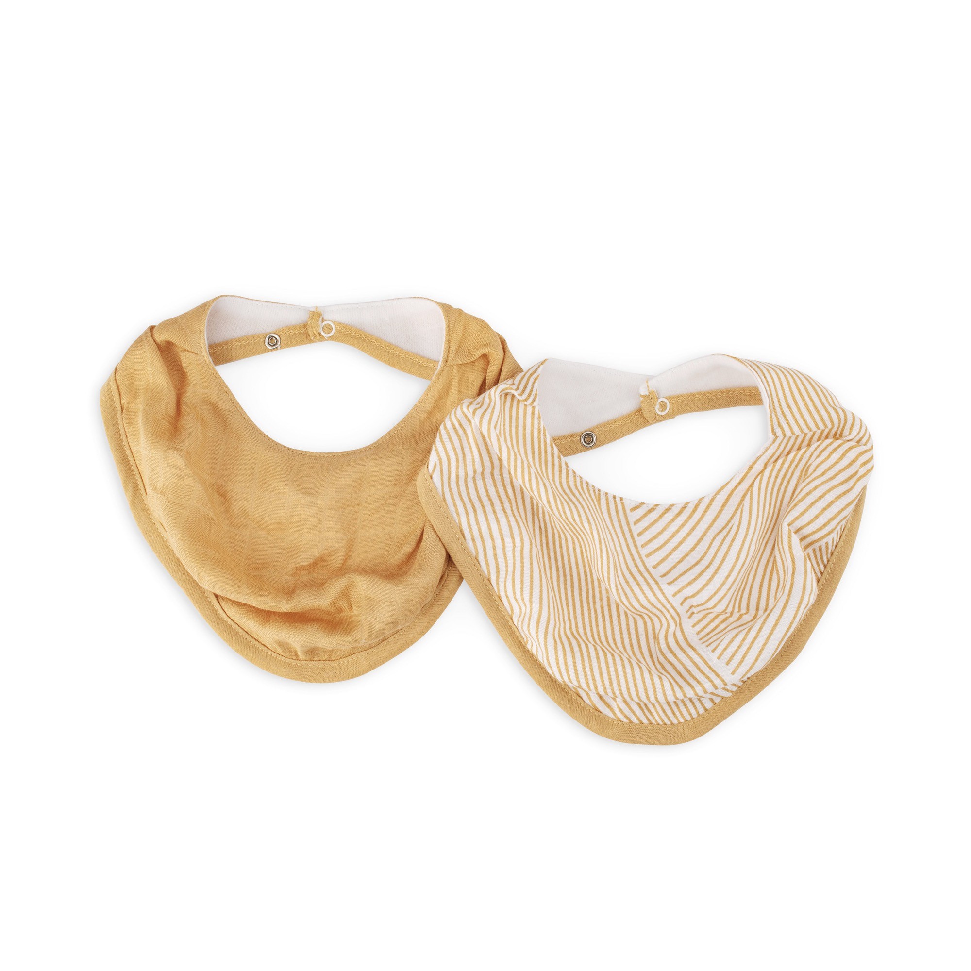 Little Bamboo Muslin Bib 2 Pack Marigold Cloth Baby Bunting AU