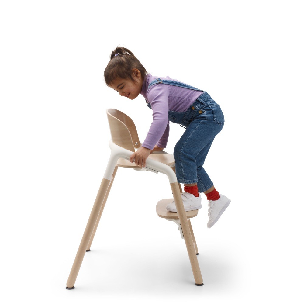 Bugaboo Giraffe High Chair Neutral Wood/White Highchairs Baby Bunting AU