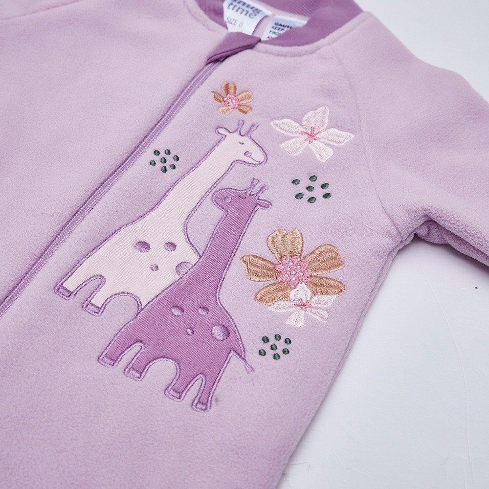 Snugtime Polar Fleece Long Sleeve Sleep Suit 1.5 Tog Giraffe Size 0 Baby Bunting AU