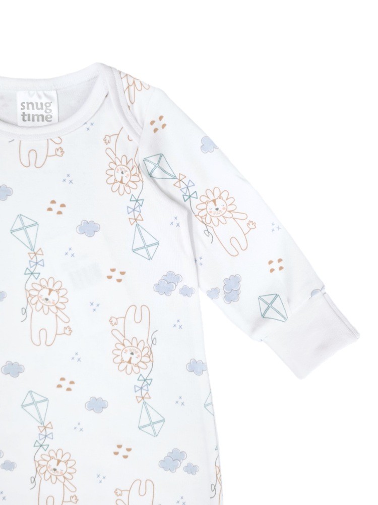 Snugtime Cotton Interlock Long Sleeve Sleeping Bag Lion Size 000 Baby