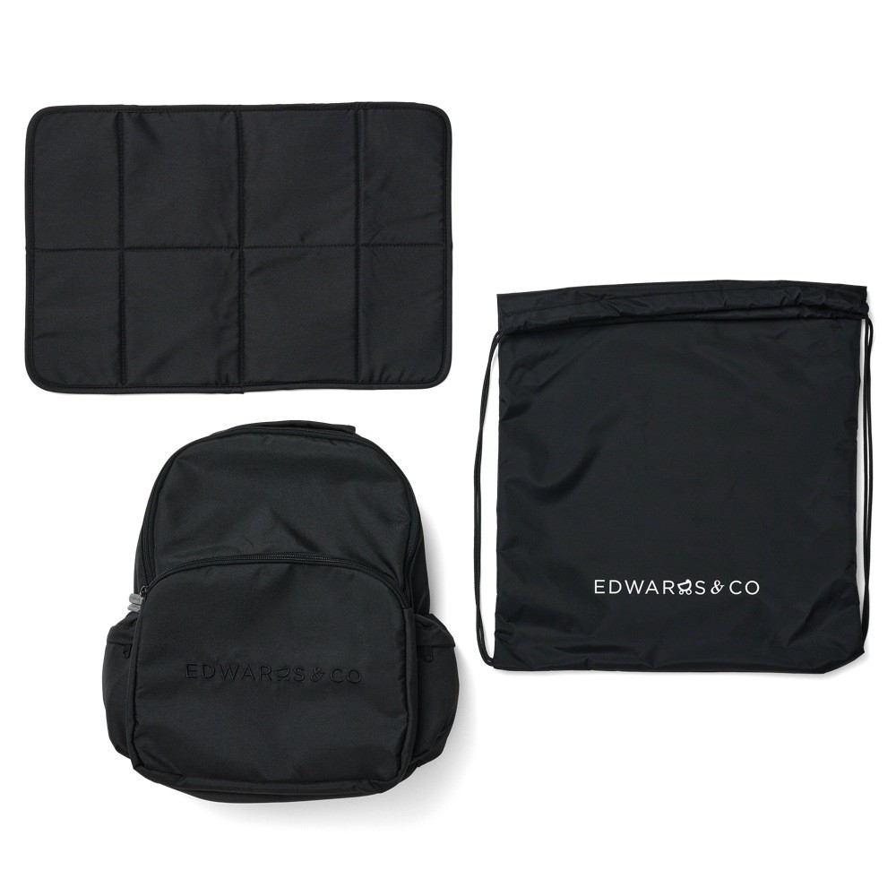 Edwards & Co Backpack Black Nappy Bags Baby Bunting AU