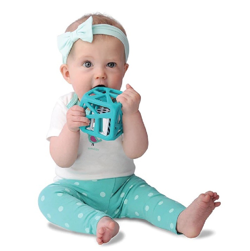 Malarkey Chew Cube Blue Teethers Baby Bunting AU