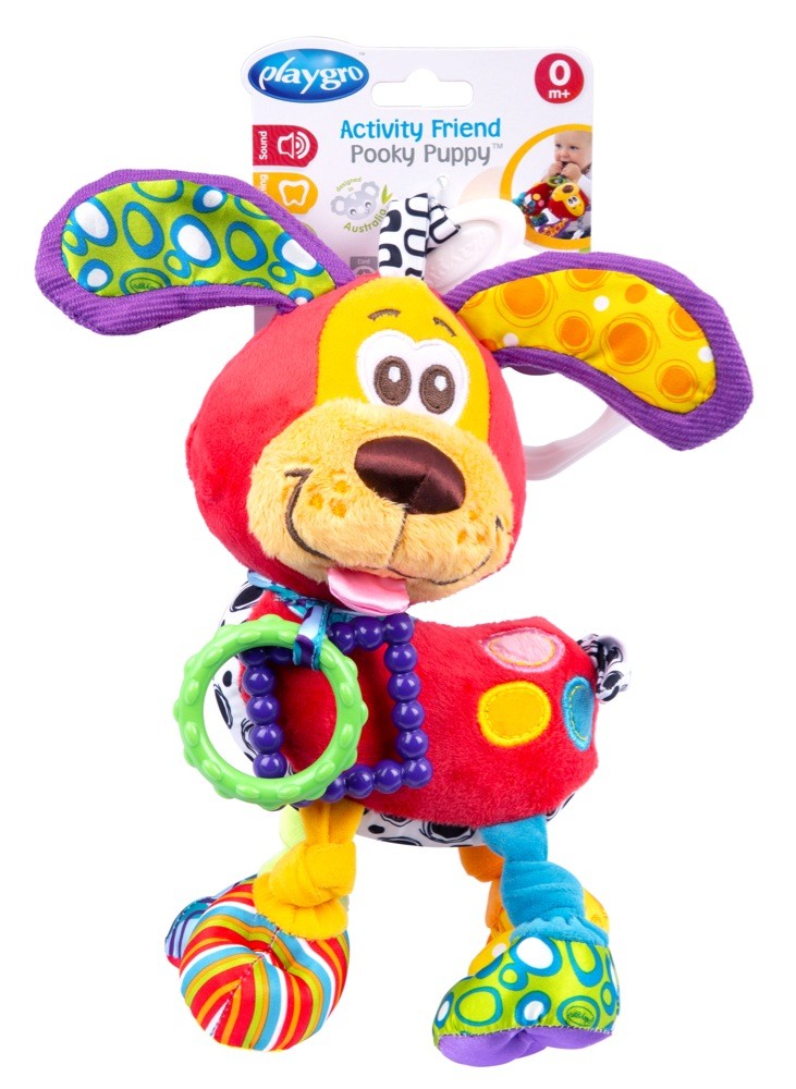 Playgro Activity Friend Pooky Puppy Interactive Toys Baby Bunting AU