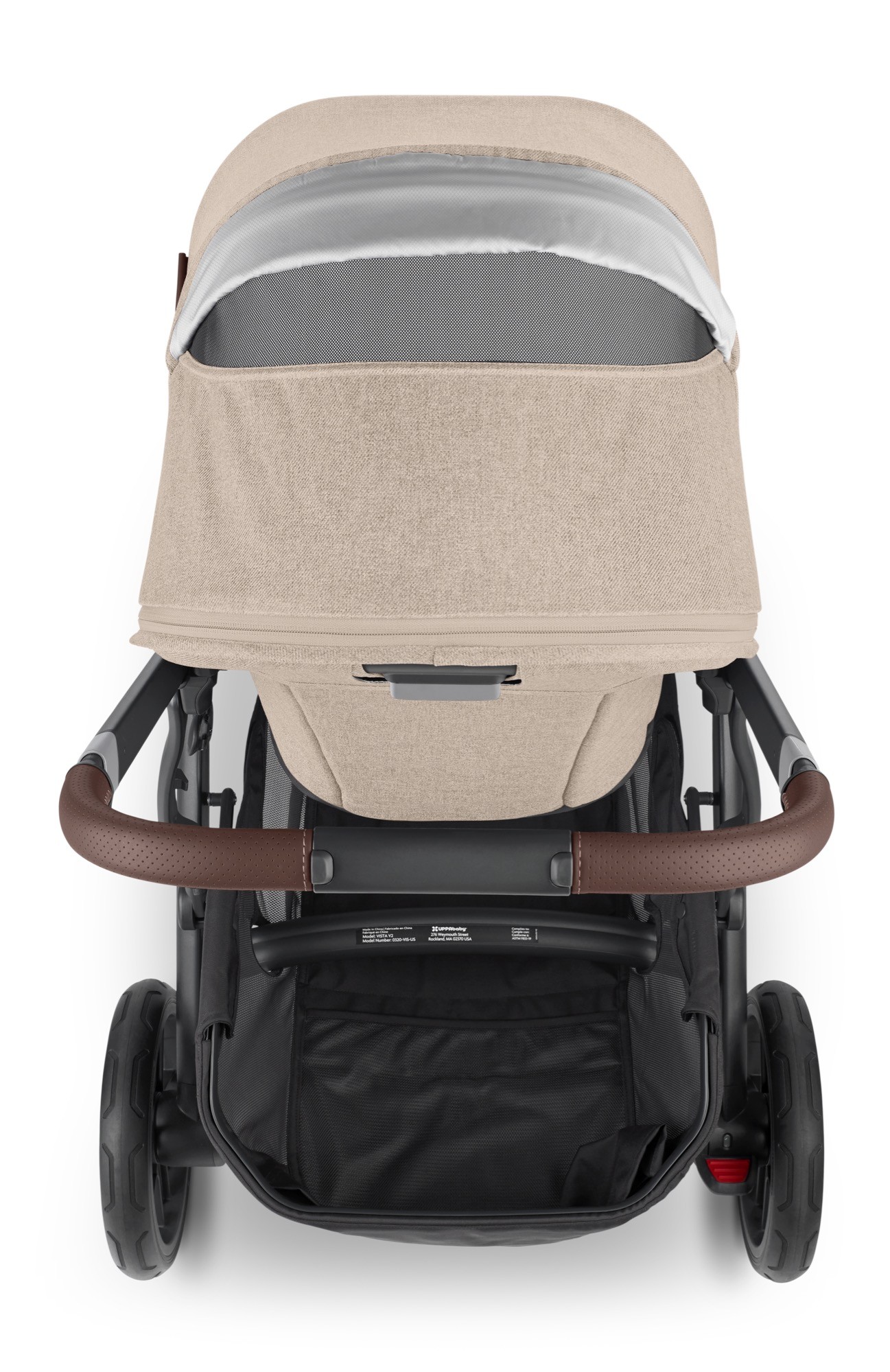 Uppababy Vista V2 Stroller Liam (Oat Melange/Carbon) 4 Wheel Prams
