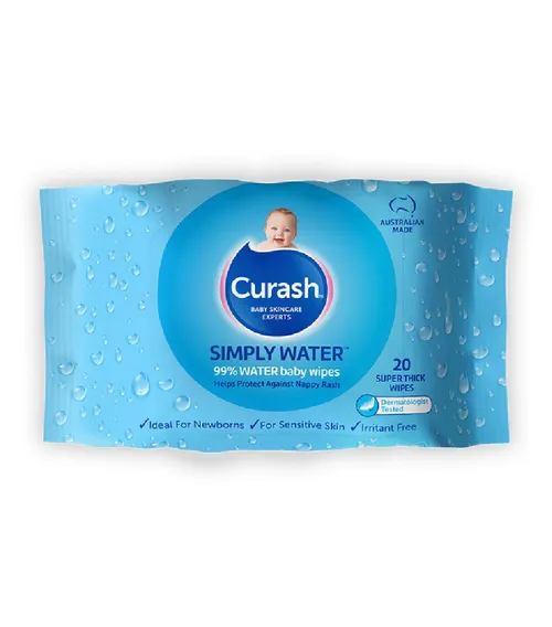 Curash Water Wipes 5X20 Pack Baby Bunting AU
