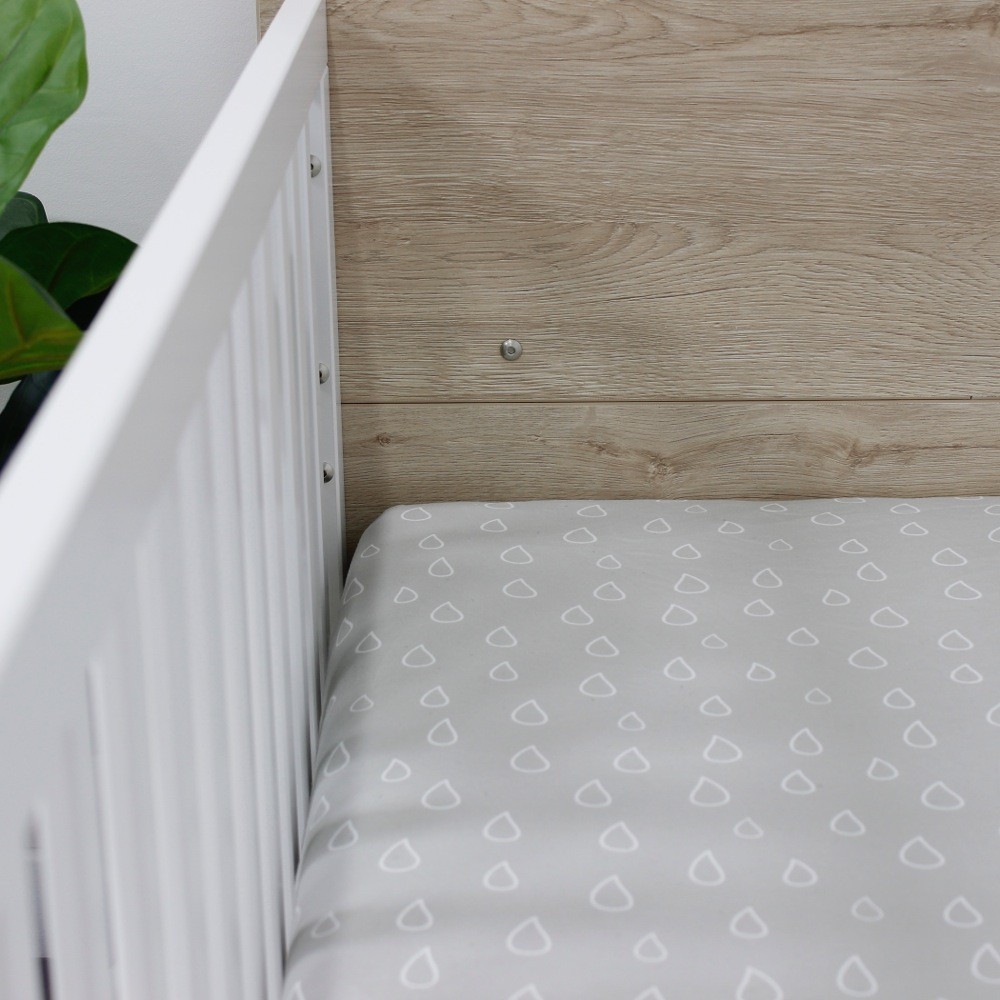 Bubba Nordic Cot Fitted Sheet Grey Sand 2 Pack Baby Bunting AU