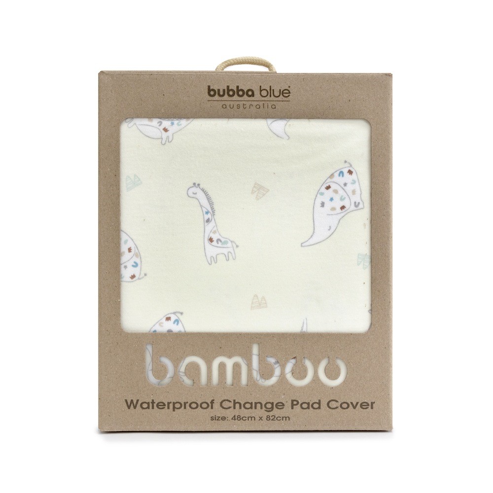 Bubba Bamboo Waterproof Change Mat Cover Sleepy Safari Vanilla 15