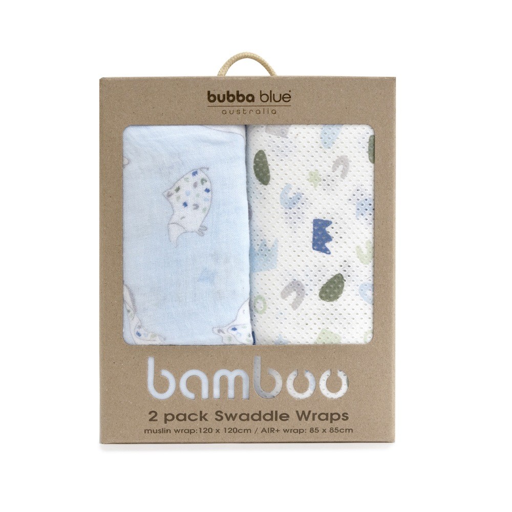 Bubba Bamboo Swaddle Wrap Sleepy Safari Sky 2 Pack Nursery sale