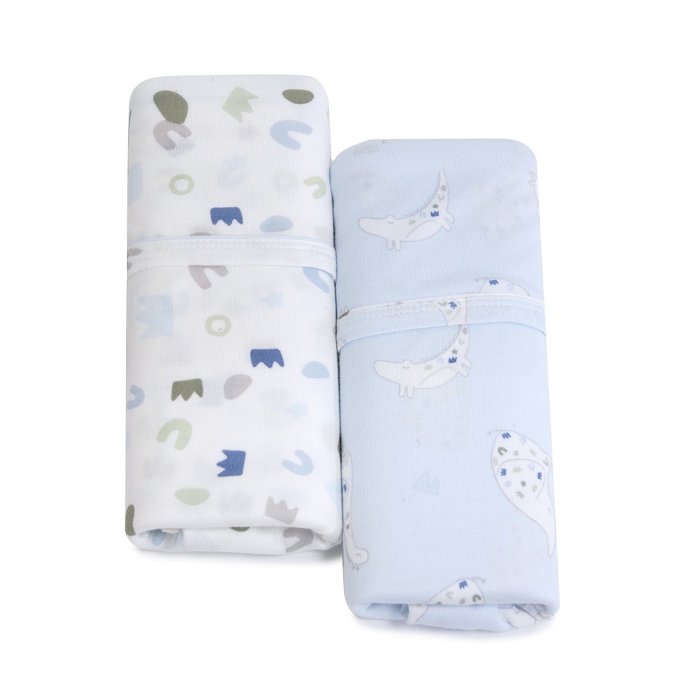 Bubba Bamboo Jersey Wraps Sleepy Safar Skyi 2 Pack Baby Bunting AU