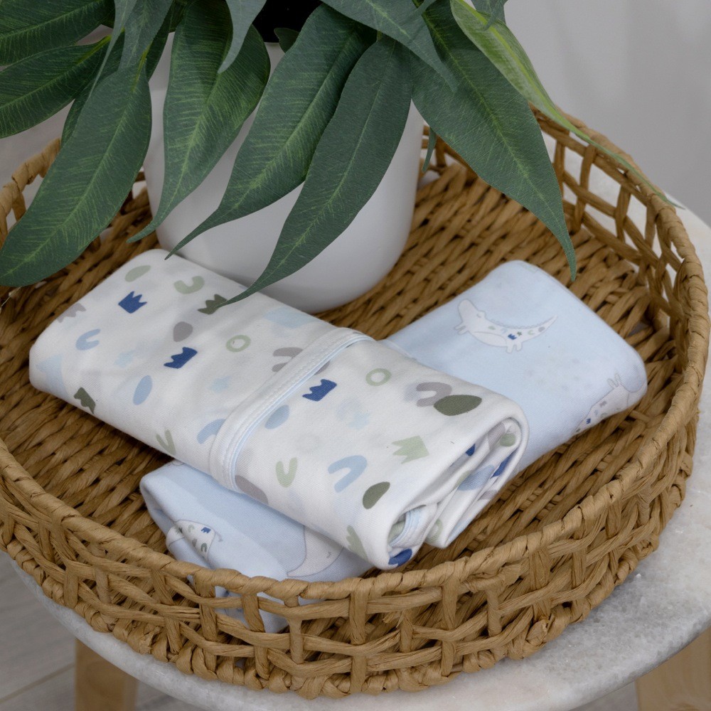 Bubba Bamboo Jersey Wraps Sleepy Safar Skyi 2 Pack Baby Bunting AU