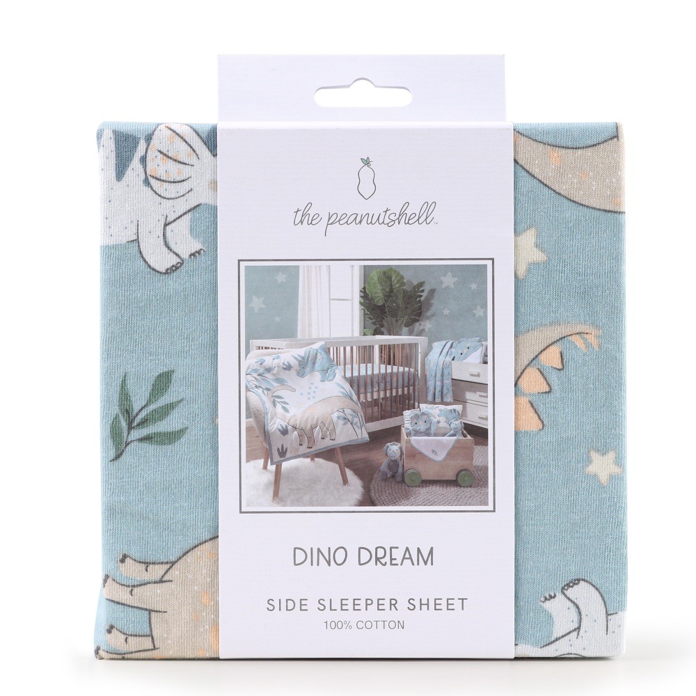 Peanut Shell Dino Dreams CoSleeper Sheet Cradle Baby Bunting AU
