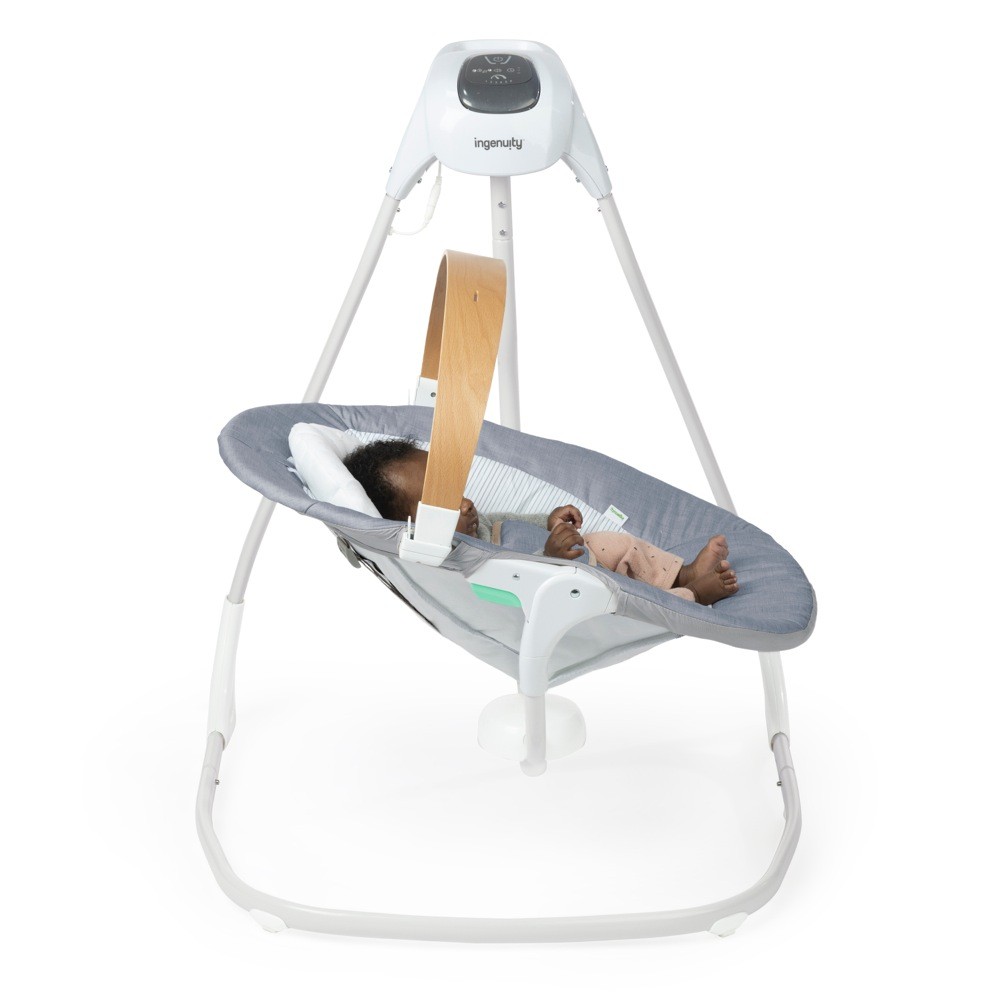 Ingenuity SimpleComfort Compact Swing Chambray | Swings | Baby Bunting AU