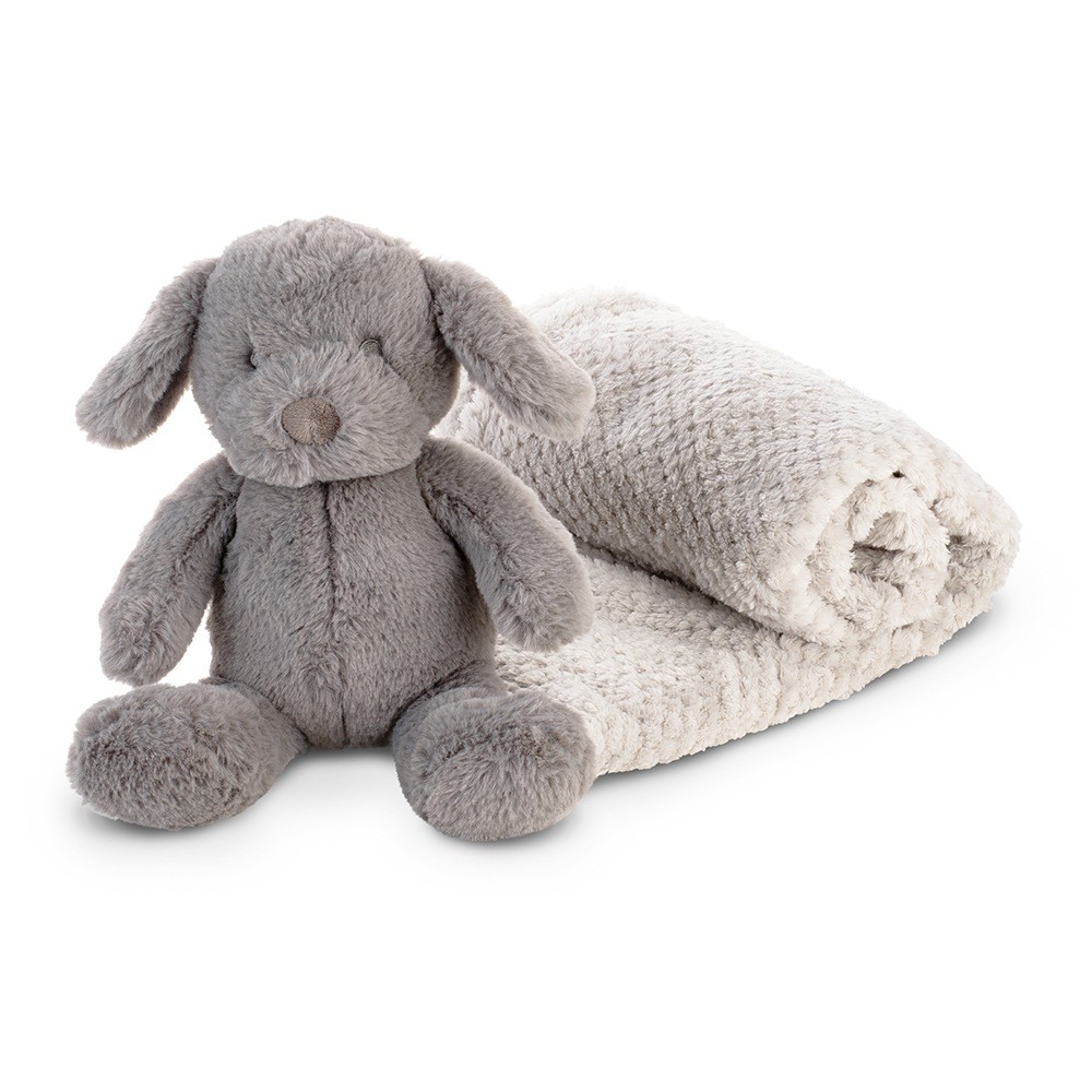 The Little Linen Co. Plush Toy And Blanket Barklife Dog Manchester