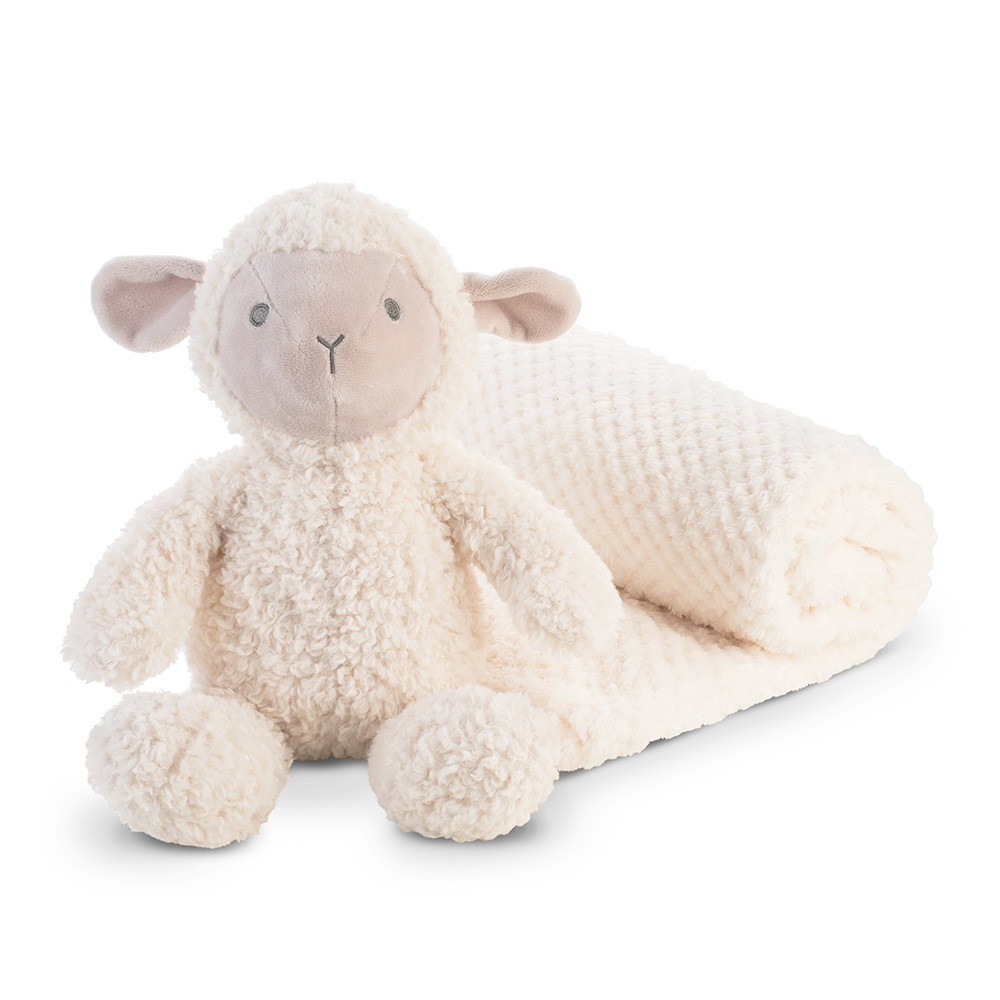 The Little Linen Co. Plush Toy And Blanket Farmyard Lamb Manchester